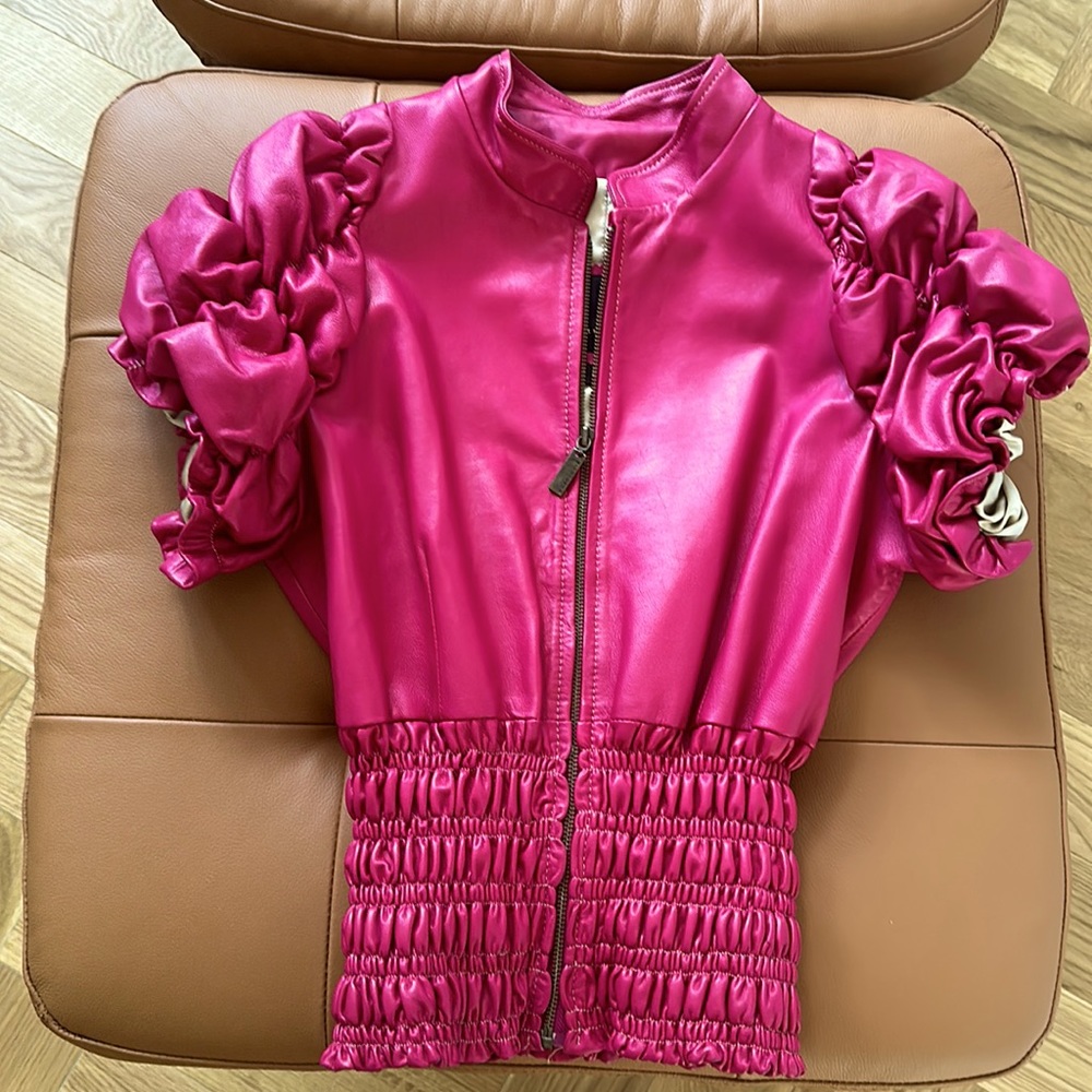 Charlotte Solnicki leather jacket